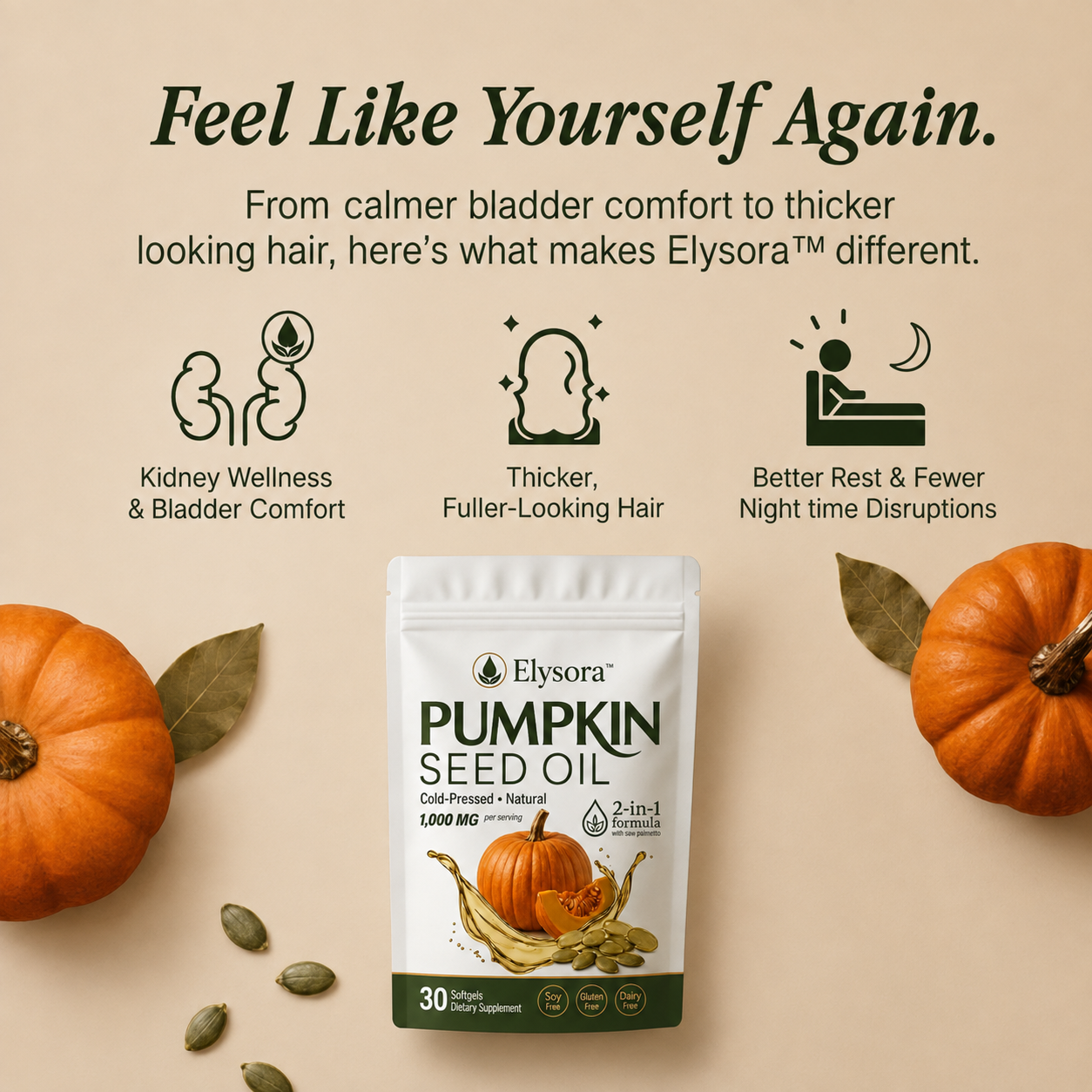 Elysora™ Pumpkin Seed Oil Softgels