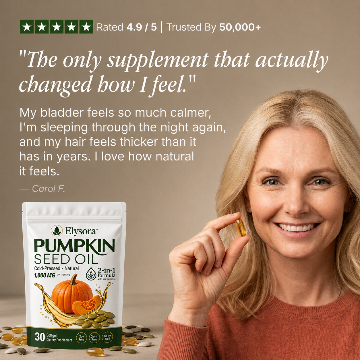 Elysora™ Pumpkin Seed Oil Softgels